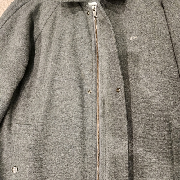 Men's Lacoste Grey Wool Coat Size 50- Excellent condition! - Picture 5 of 9